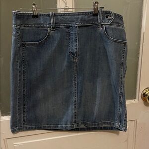Ann Taylor Blue Denim Mini Skirt